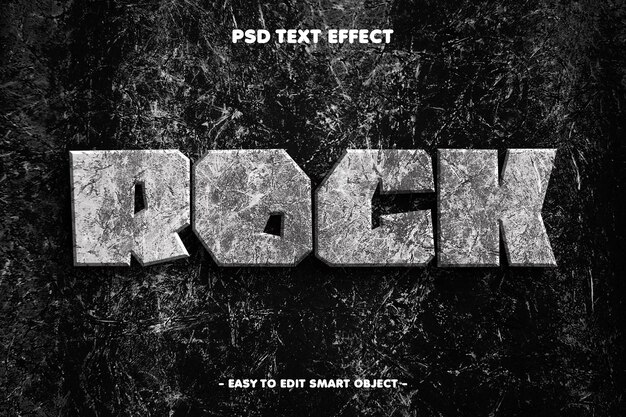 Efecto de estilo de texto rock
