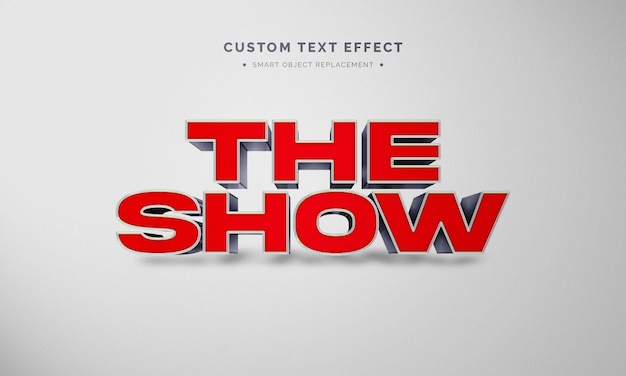 Efecto de estilo de texto rojo 3d