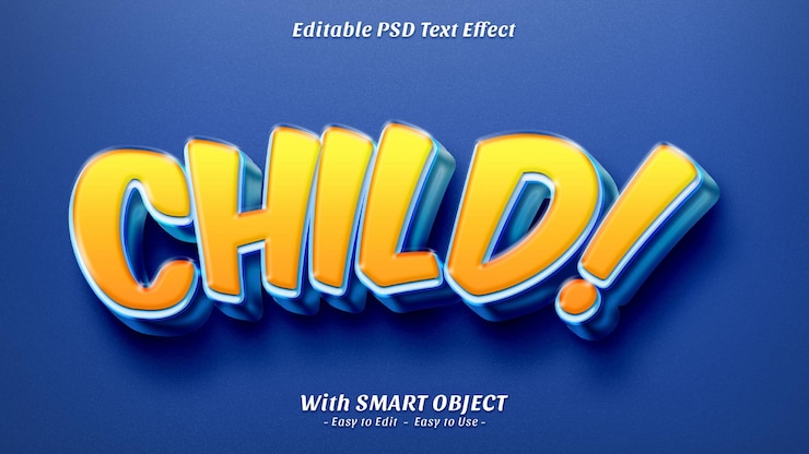 PSD efecto de estilo de texto secundario
