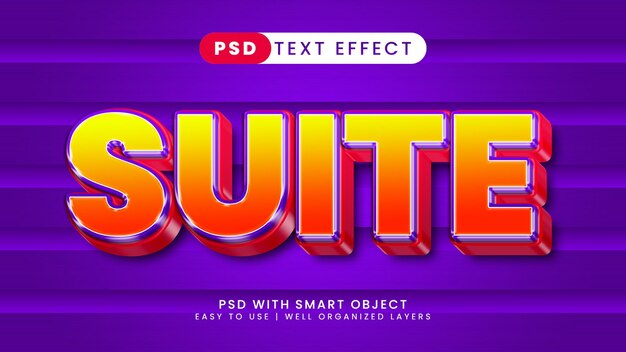 PSD efecto de estilo de texto de suite