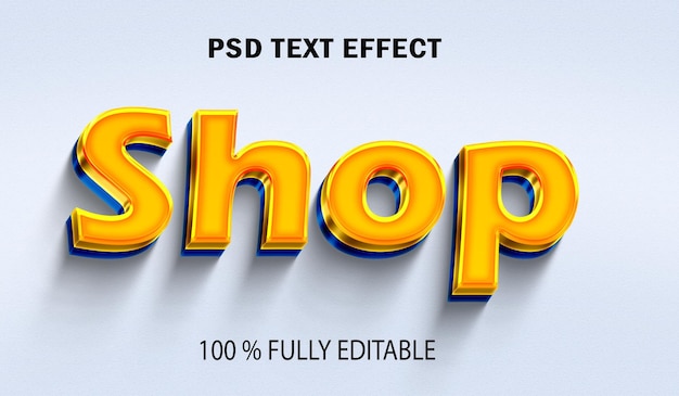 Efecto de estilo de texto de la tienda