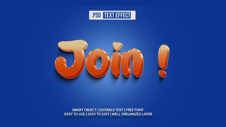 PSD efecto de estilo de texto de unión psd