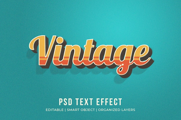 Efecto de estilo de texto vintage