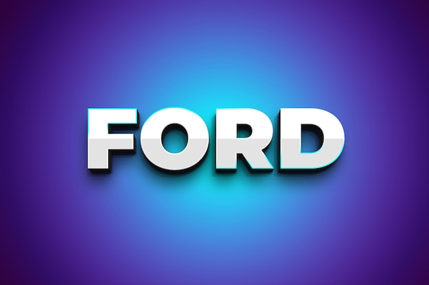 Efecto Ford 3D silver tex style