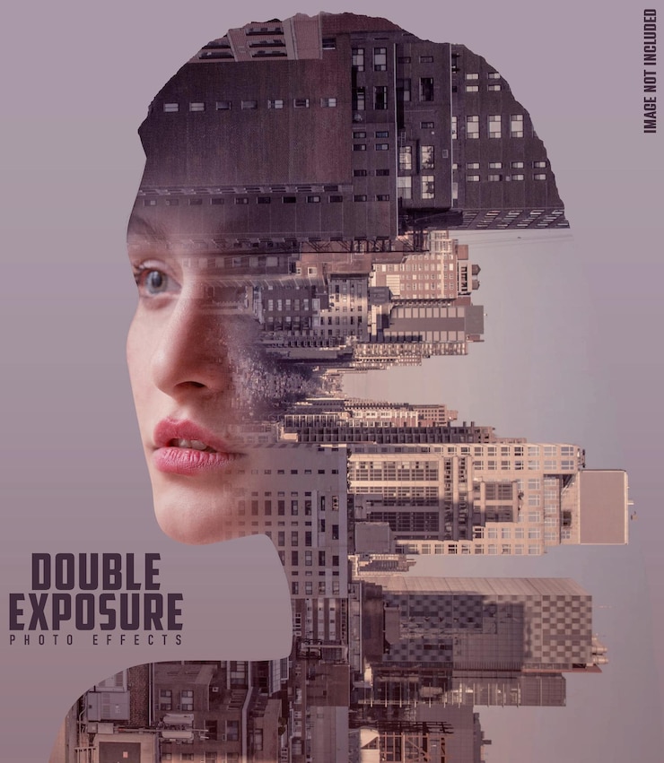PSD efecto de foto de doble exposición en la ciudad urbana