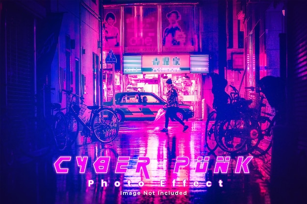 Efecto de foto estilo cyberpunk