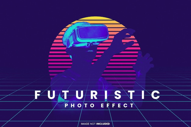 Efecto de foto futurista psd