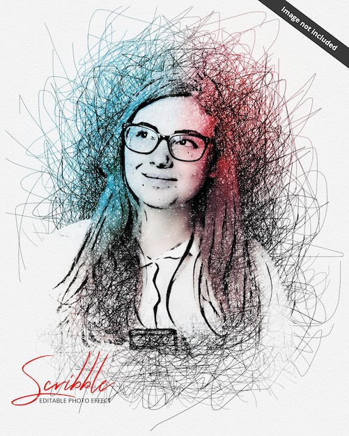 efecto de foto de garabato de color