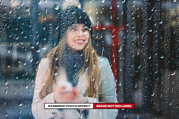 Efecto de foto de gota de lluvia
