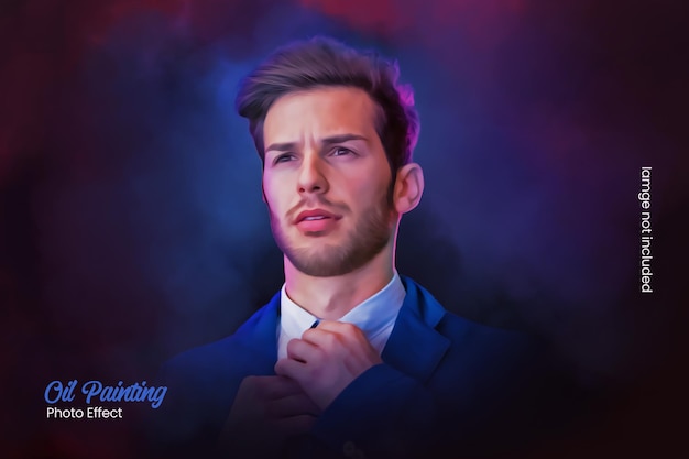 Efecto de foto de pintura al óleo