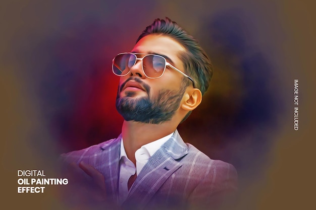 Efecto de foto de pintura al óleo
