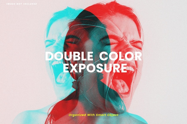 Efecto fotográfico de doble exposición en color