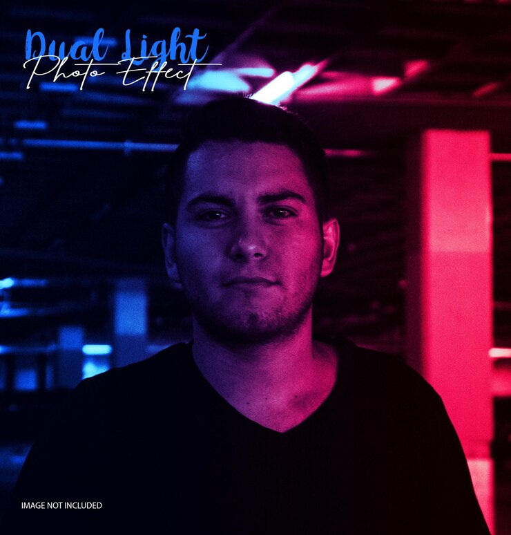 PSD efecto fotográfico de doble luz