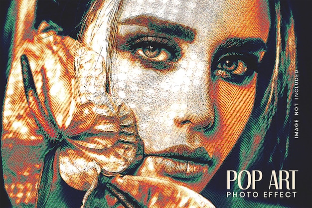 Efecto fotográfico especial de arte pop.