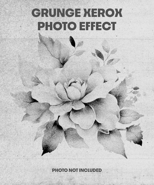 Efecto fotográfico de Grunge Xerox