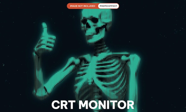 Efecto fotográfico del monitor CRT