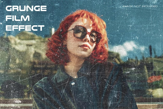 Efecto fotográfico de la película grunge
