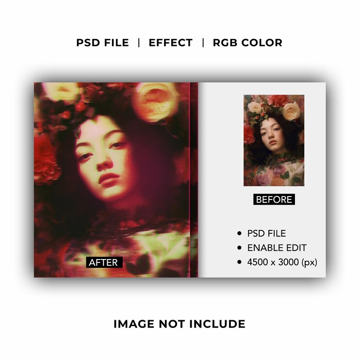 PSD efecto fotográfico retro de ruido