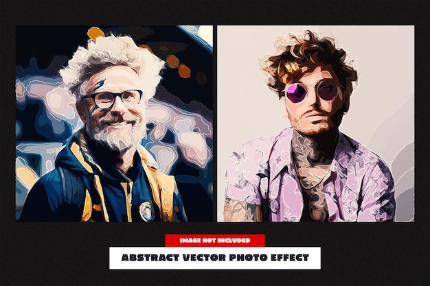 Efecto fotográfico vectorial abstracto para el cuadrado