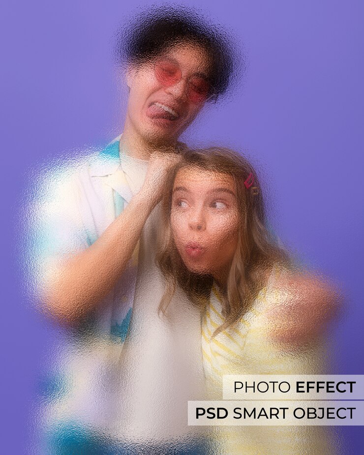 PSD efecto fotográfico de vidrio esmaltado