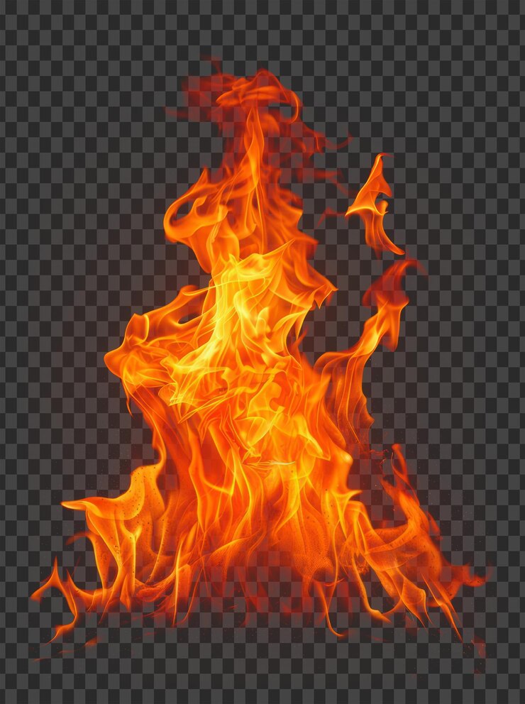 PSD efecto de fuego de png llamas superposición de hoguera negra