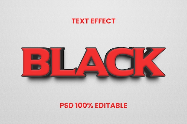 PSD efecto de fuente de estilo de efecto de texto 3d editable