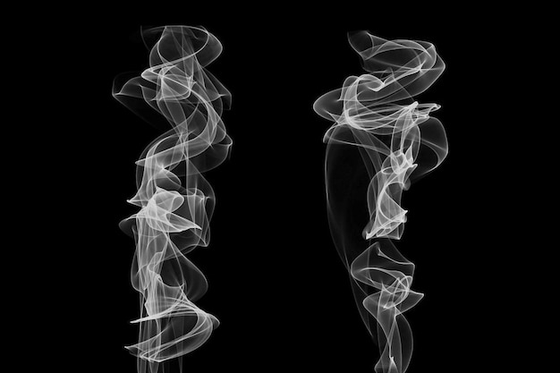 Efecto de humo en el archivo PHD de fondo negro