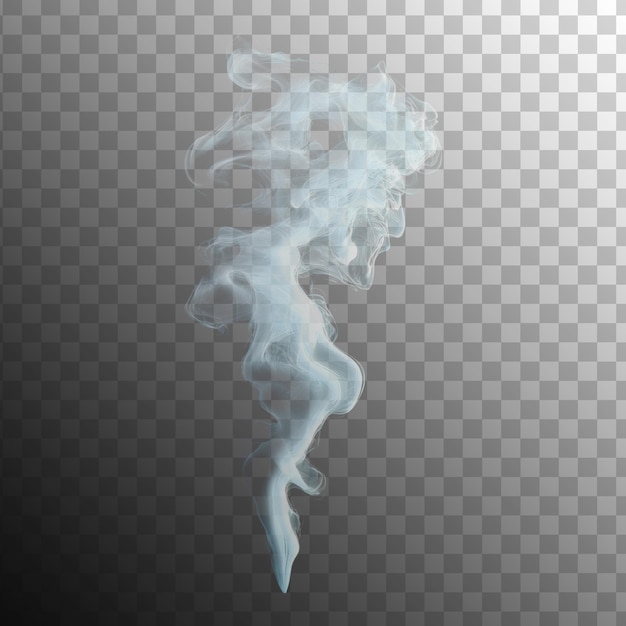 Efecto de humo transparente aislado realista