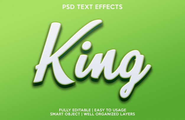 Efecto king text