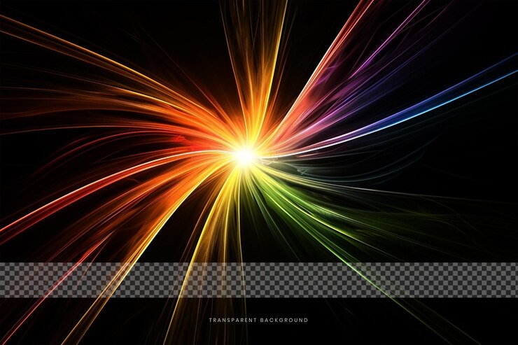 PSD efecto de línea brillante de ondas abstractas luminosas