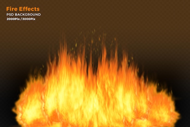 Efecto de llamas de fuego