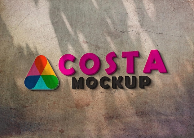 Efecto de logotipo de maqueta