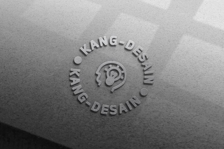 PSD efecto del logotipo de mármol gris