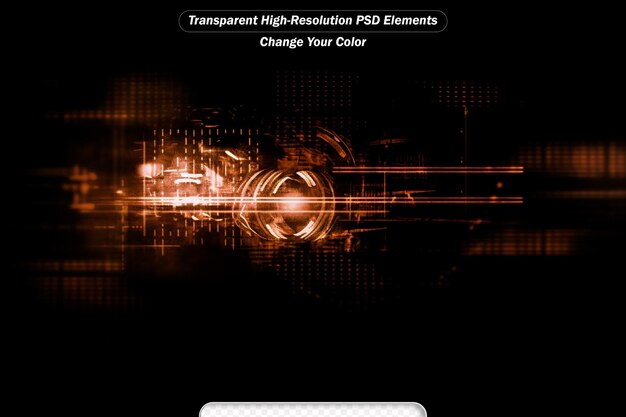 PSD efecto de luz abstractos de led tecnología del futuro cubos de deslumbramiento señal de cpu digital