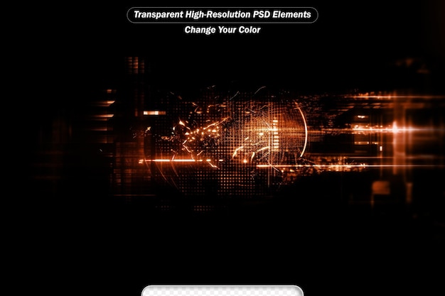 PSD efecto de luz abstractos de led tecnología del futuro cubos de deslumbramiento señal de cpu digital