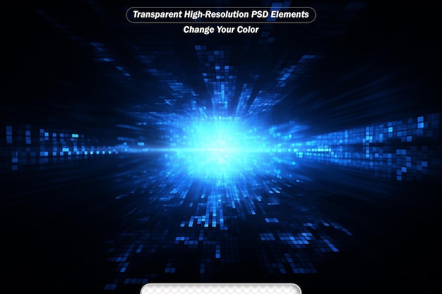 PSD efecto de luz abstractos de led tecnología del futuro cubos de resplandor