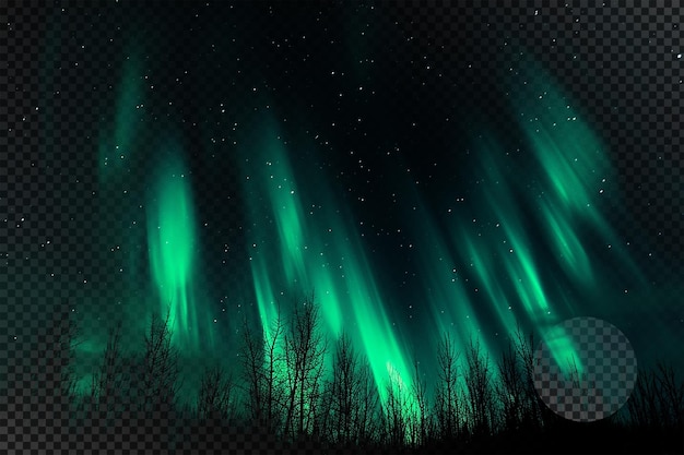 Efecto de luz de la Aurora Polaris