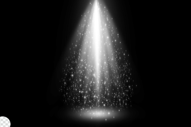Efecto de luz blanca con chispas de luz