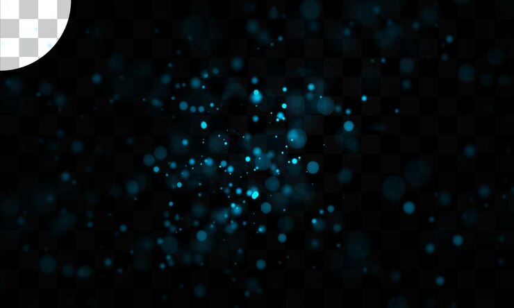 PSD efecto de luz con bokeh de fondo transparente