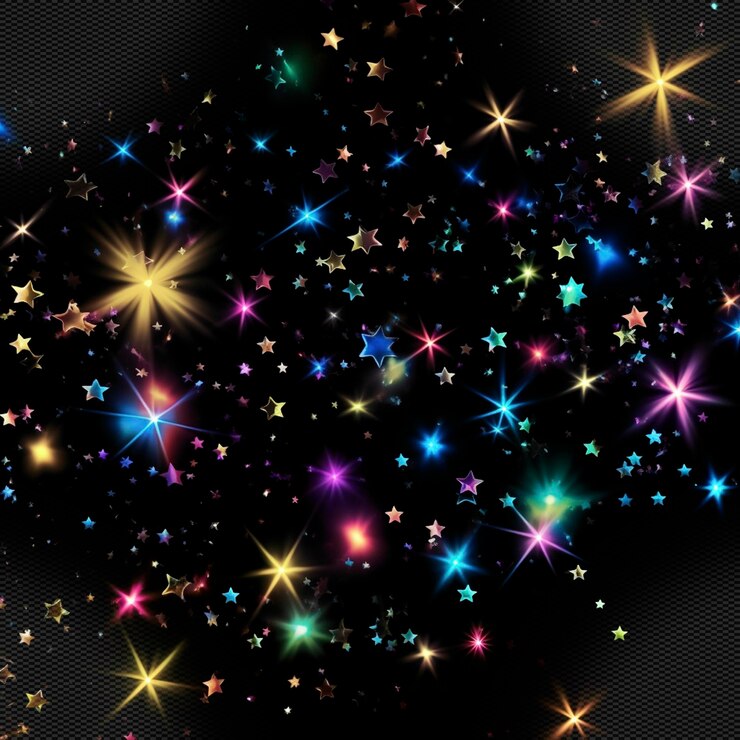 PSD un efecto de luz del cielo lleno de estrellas
