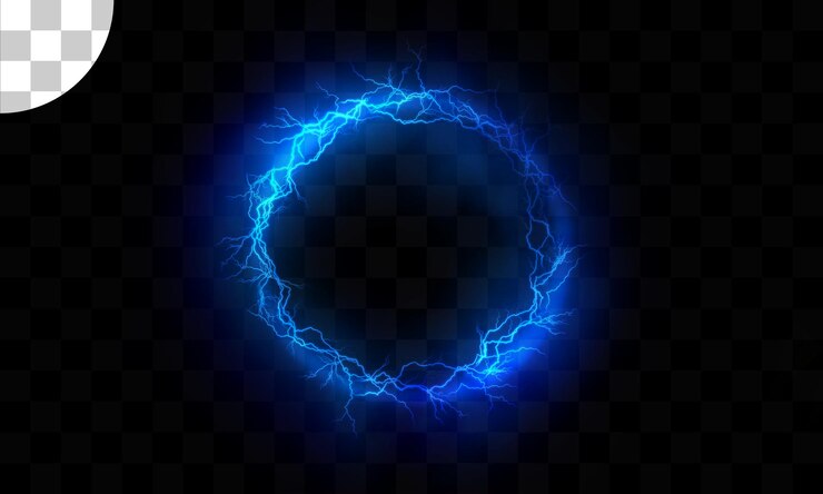 PSD efecto de luz de círculo mágico con transparente.
