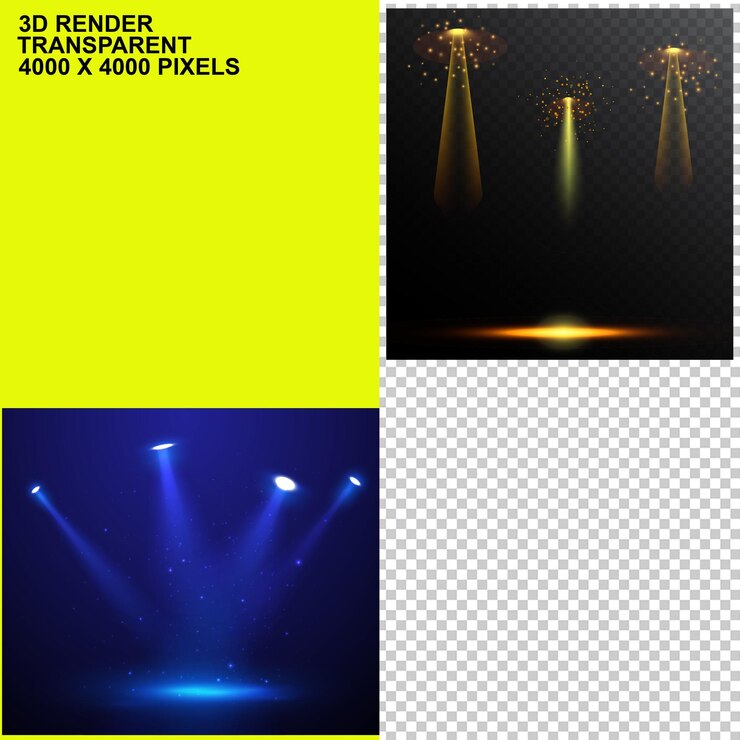 PSD efecto de luz del club nocturno de música en el escenario