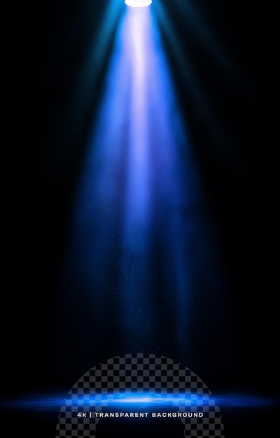 Efecto de la luz del escenario de los reflectores en la superposición transparente