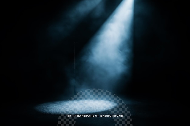 Efecto de la luz del escenario de los reflectores en la superposición transparente