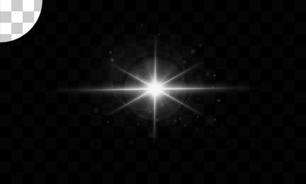 Efecto de luz con fondo transparente.