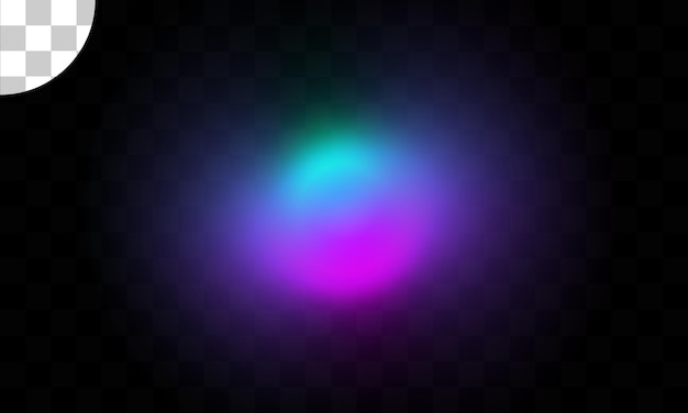 Efecto de luz con fondo transparente.