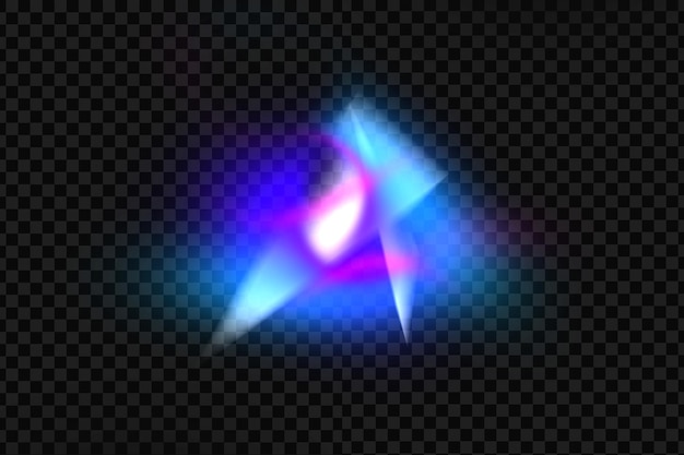 efecto de luz holográfico