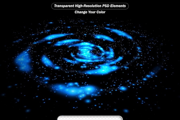 PSD efecto de luz de remolino elemento vectorial