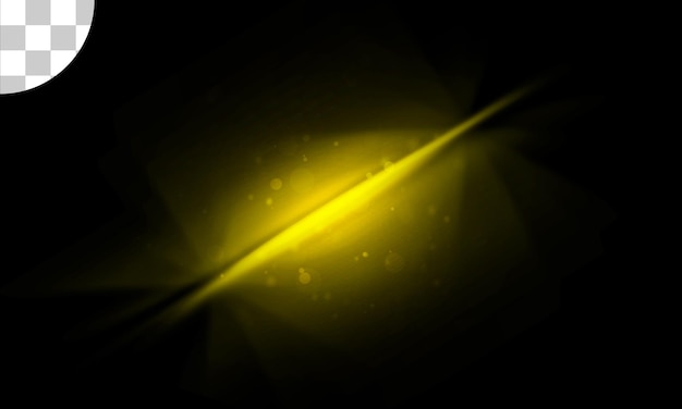 Efecto de luz sobre fondo transparente.