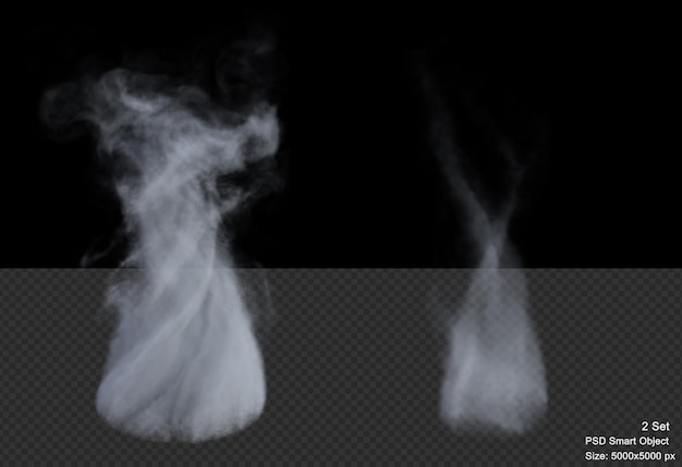 Efecto mago de vapor aislado render 3d
